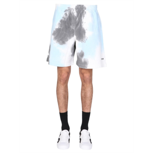 Msgm tie dye pattern bermuda