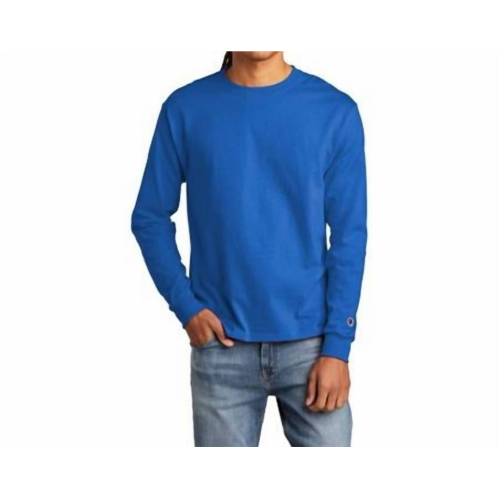Champion adult long sleeve t-shirt in royal blue