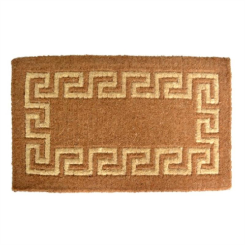 Imports Decor greek key pattern handcrafted door mat geometric woven entryway rug durable indoor outdoor floor mat