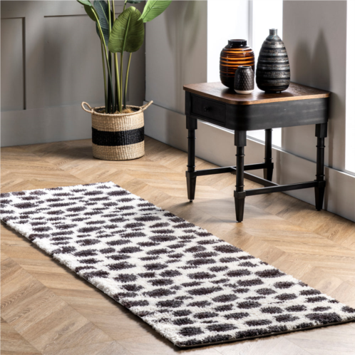 NuLOOM lennon cozy shag leopard area rug