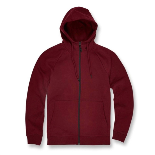 JORDAN CRAIG uptown zip hoodie in wine