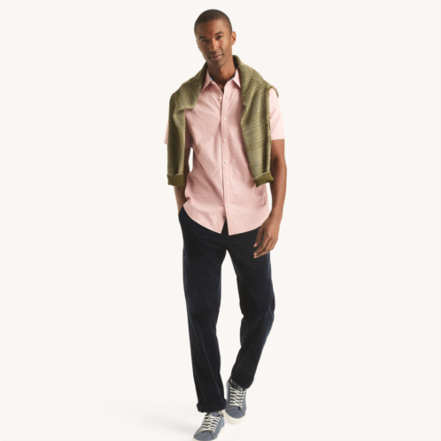 Nautica mens dobby striped short-sleeve shirt