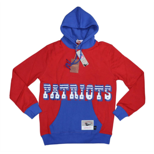 Mitchell & Ness mens new england patriots nfl throwbacks hoodie sweatshirt in red/blue