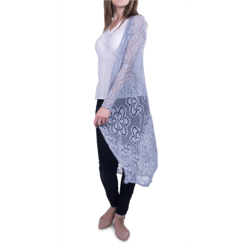 GIGI MODA clara long knit cardigan in dove gray