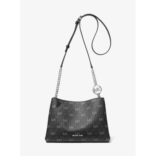 Michael Kors Outlet christina small signature logo crossbody bag