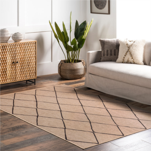 NuLOOM billy spinclean diamond easy-jute machine washable area rug