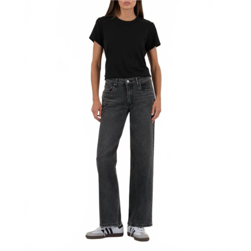 KUT FROM THE KLOTH selena baggy low rise straight leg jeans in black