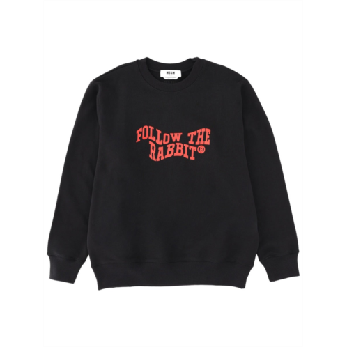 MSGM black red text sweatshirt