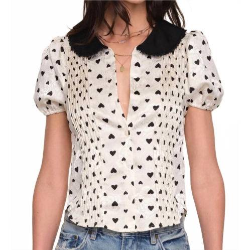 Heartloom mindi blouse in hearts