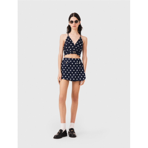 Maje linen blend skort