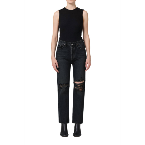 AGOLDE 90s pinch waist high rise straight jeans in fuse