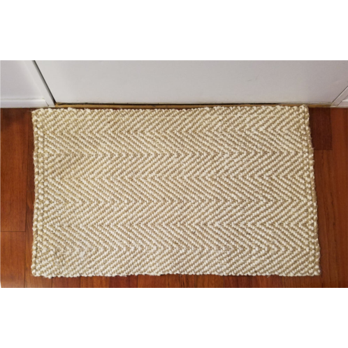 Imports Decor zigzag jute rug 100% handwoven jute indoor area rug eco-friendly natural fiber floor rug for living room & entryway