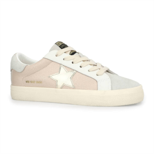 Vintage Havana womens flair 30 sneakers in taupe cracked leather