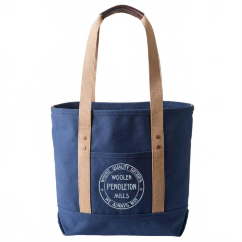 PENDLETON unisex canvas tote bag in navy blue