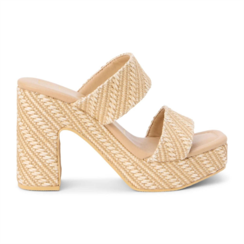 Matisse womens gem platfrom heels in tan