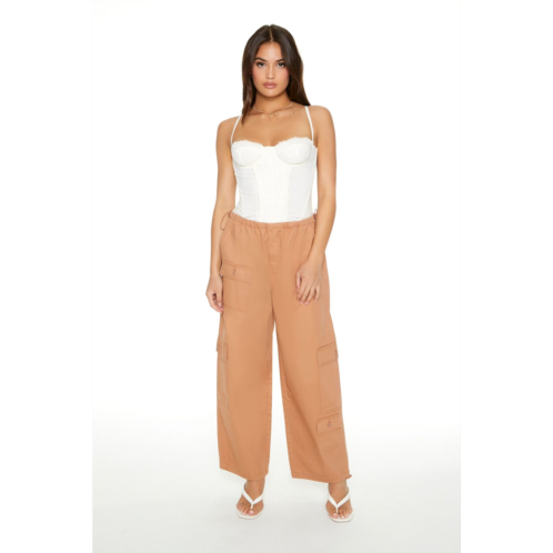 Forever 21 twill toggle drawstring cargo pants