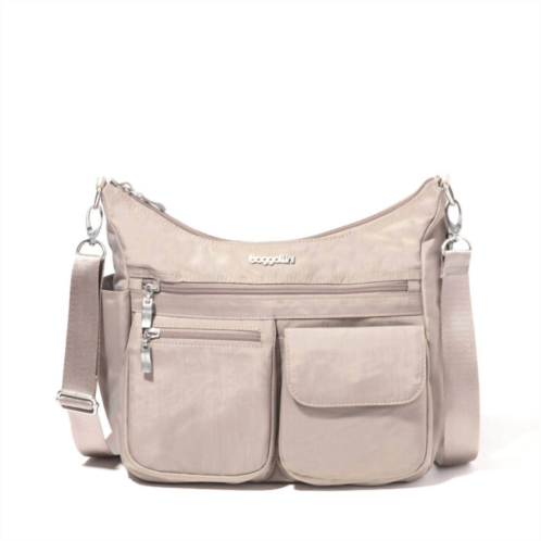 Baggallini womens modern everywhere crossbody bag in moonrock
