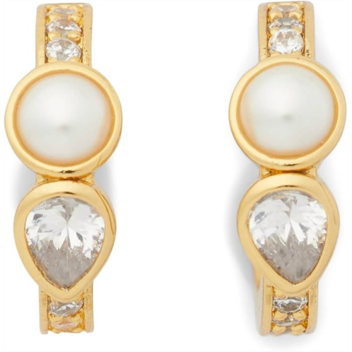 Kate Spade womens bubbly bezel earrings in neutral mu