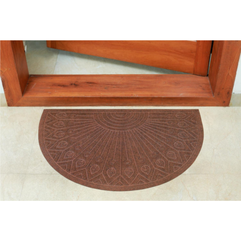 Imports Decor crown indoor outdoor non-slip door mat polypropylene & rubber backed floor mat for entryway dirt trapping doormat