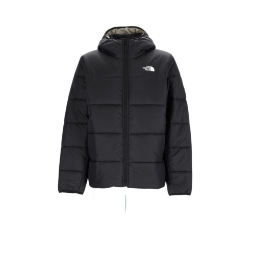 THE NORTH FACE black hooded horizontal quilted puffer jacket
