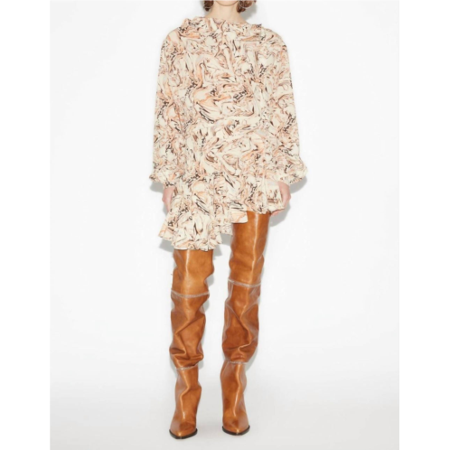 ISABEL MARANT tharya silk dress in beige