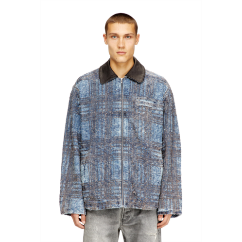 Diesel jacket in graphic boucle denim
