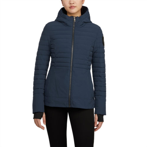 Pajar WOMENS london packable mixed-quilt rain jacket