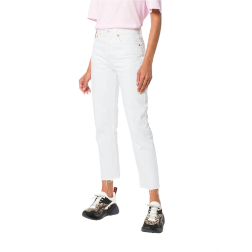 RE/DONE 70s stove pipe jeans in white