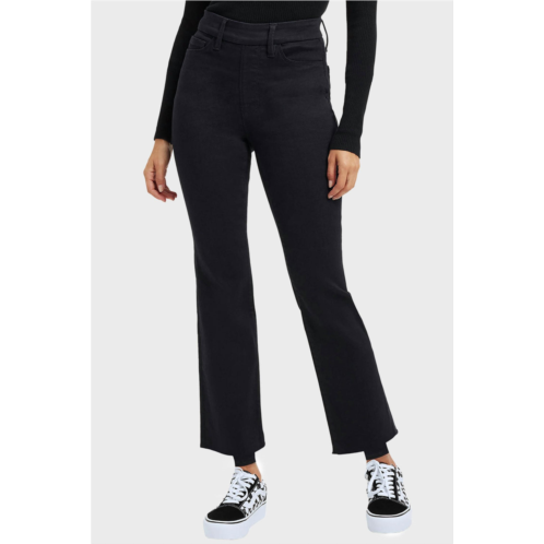 GOOD AMERICAN power stretch pull-on straight jean in black