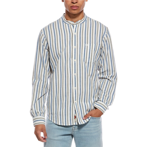 Rowing Blazers casual linen-blend band collar shirt