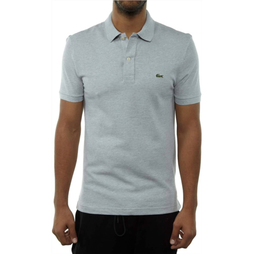 LACOSTE short sleeve classic pique polo shirt in silver/grey chine