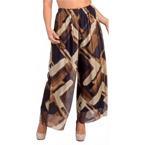 GIGI MODA angelo brushstroke silk pants in black