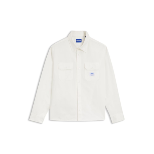 HUGO logo-label shirt in cotton twill