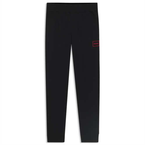 HUGO stretch-cotton tracksuit bottoms with logo print