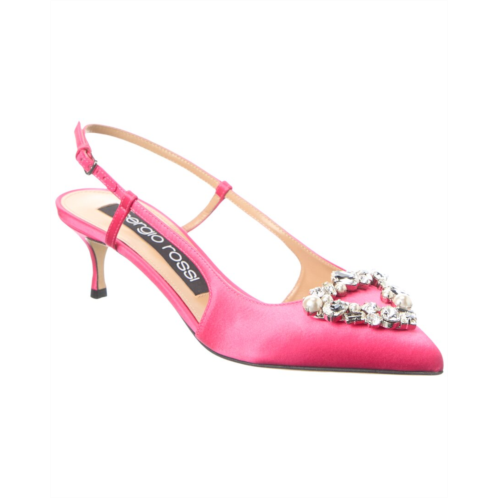 sergio rossi godiva satin slingback pump