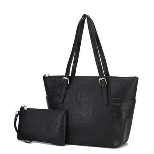 MKF Collection tessa vegan leather tote bag in black