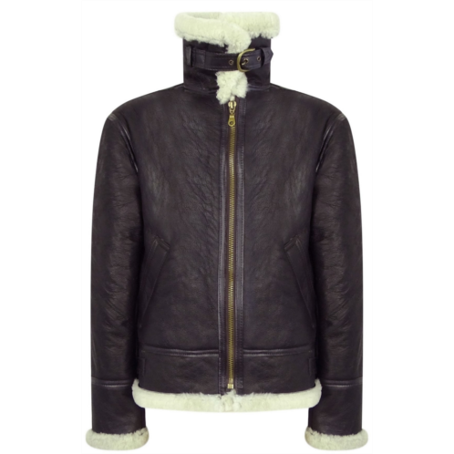 TruClothing vintage sheepskin pilot jacket cream fur