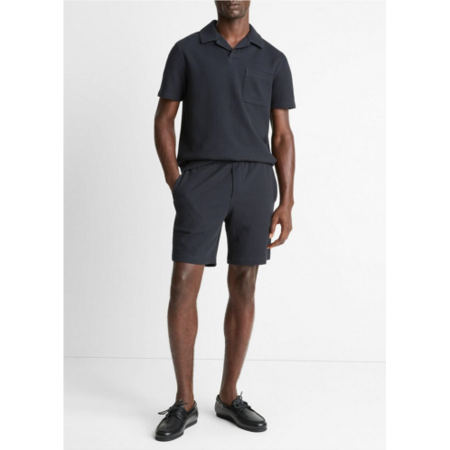 Vince seersucker-knit stretch-cotton short