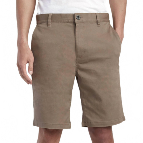 RVCA weekend stretch 20 chino short in dark khaki