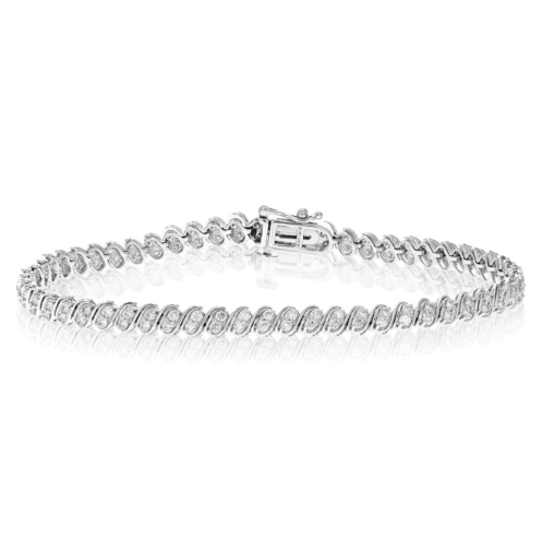 Vir Jewels 1.50 cttw lab grown diamond tennis bracelet in sterling silver 7 inch for women