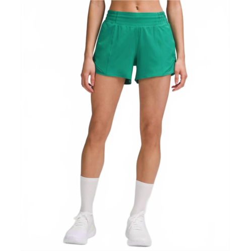 Lululemon hotty hot high rise lined short in cascadia green