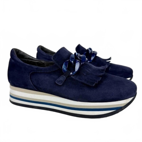 Softwaves womens adaya platform shoes in ink suede