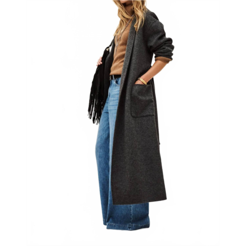 Ba&sh kay midi-length coat in anthracite