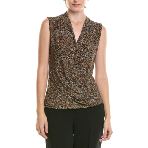 anne klein shirred surplice top