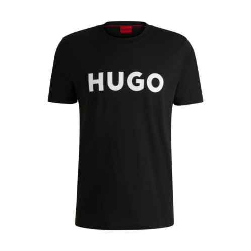 HUGO regular-fit t-shirt in cotton jersey with logo artwork