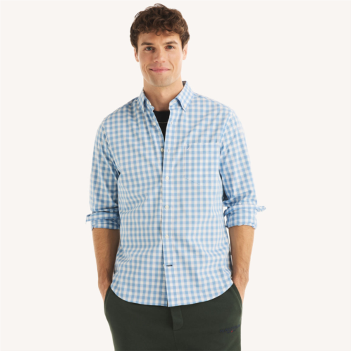 Nautica mens classic fit wrinkle-resistant plaid shirt