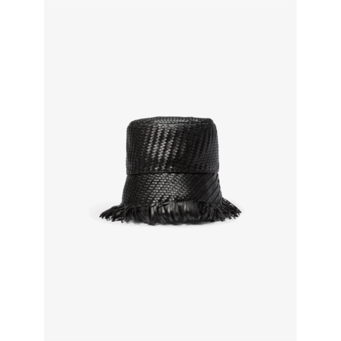 Michael Kors hand-woven leather bucket hat