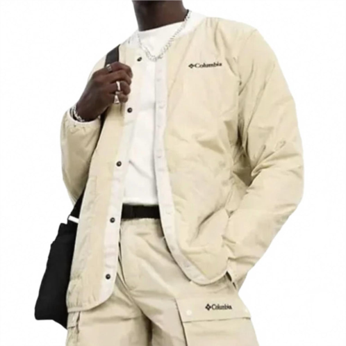 Columbia doverwood crinkle fabric quilted insulated jacket in beige