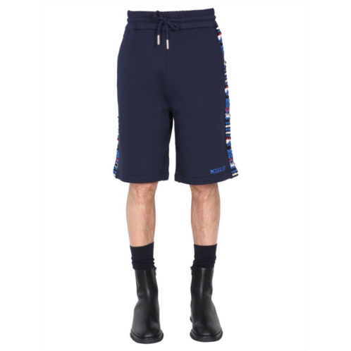 Missoni embroidered logo and jacquard insert bermuda