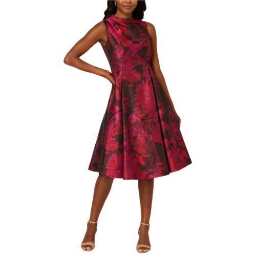 Adrianna Papell sleeveless printed jacquard party dress